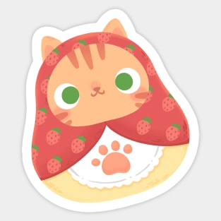 matryoshka cat doll Sticker